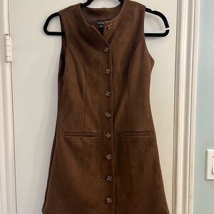 Wild Fable Brown Button-Down Dress